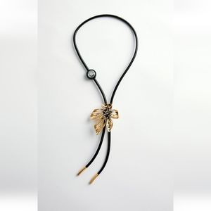 NWT Zara leather necklace